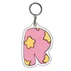 Chaveiro Pingente de Animal Alfabeto Infantil Fofo Transfronteiriço Acrílico Alfabeto Inglês Criativo Acessórios DIY Atacado