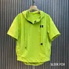 Conjunto de Roupa de Trabalho Americano Novo, Leve e Respirável, com Cordão, para o Verão, Conjunto de Duas Peças de Camiseta e Shorts Frescos e Confortáveis para Homens