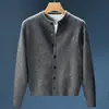 Novos suéteres de tricô outono e inverno para homens e casais, jaquetas cardigã, estilo old money, gola redonda, caimento solto, moderno, atacado de fábrica transfronteiriço