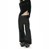 Jeans de Pierna Recta Sueltos Largos con Dobladillo Enrollado Bordado Estilo Retro Americano para Hombres y Mujeres Estilo Callejero Desaliñados Geniales