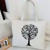 Bolso de Hombro Nuevo Estampado, Bolso de Lona para Mujer de Mano, Bolso Tote Estilo Coreano de Gran Capacidad, Bolso Artístico para Estudiante