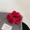 Diadema de Pana Roja Brillante de Ala Ancha para Mujer, Ambiente de Año Nuevo Versátil Coleta Atadura de Pelo Accesorio para el Cabello Diadema Roja