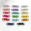 Cadena de cuentas pintadas de colores cierre de langosta de plástico hebilla de puerta hebilla de ocho llavero serie de cuentas componentes de accesorios