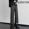 Pantalones casuales de pierna ancha rectos para hombre, de color liso, con caída, ligeramente acampanados, corte curvo, para personas altas, pantalones largos simples