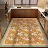 Alfombrilla de cocina estilo vintage, antideslizante y resistente al aceite, lavable y de fácil limpieza de tierra de diatomeas, absorbente de agua, impermeable, de cobertura completa, alfombra resistente a la suciedad
