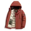 Chaqueta de Algodón con Capucha 3D Transfronteriza de Invierno para Hombre, Cárdigan Grueso Cálido Casual Forrado de Felpa, Abrigo de Algodón, Chaqueta para Hombre