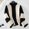 Mao Mao color de lluvia raya suéter de comercio exterior transfronterizo otoño e invierno nuevo casual holgado jersey de punto pullover europeo y americano mujer