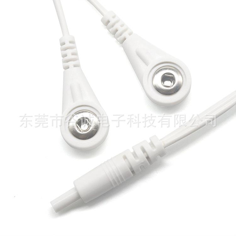 DC2.35公头 TO 3.5电极母扣X2