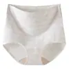 Ropa interior para mujer transpirable y amigable con la piel, de cintura alta, alta elasticidad, jacquard de clase A, algodón de color 10A, fuelle extendido antibacteriano, cómodos calzones tipo triángulo