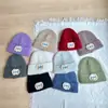 Estilo Coreano Simple y Dulce Etiqueta de Tela de Encaje Gorro de Punto Versátil Otoño e Invierno Gorro de Lana Engrosado Gorro Cálido a Prueba de Viento