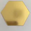 Pegatinas de Pared Acrílicas Ecológicas Pegatinas de Espejo Decorativas Estereoscópicas 3D Pegatinas de Pared de Espejo Hexagonales Irregulares de Venta Caliente Transfronteriza