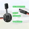 Enchufe de alimentación Sae Puerto lateral, Cable 10 AWG Resistente a la intemperie Conexión rápida Montaje en panel 2 Piezas