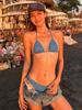 Bikini de dos piezas nuevo 2024 Traje de baño Femenino Delgado Vacaciones en la playa Manantial termal Traje de baño [Envío directo]