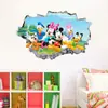 Pegatinas de Pared 3D de Mickey Mouse Transfronterizas para Decoración de Habitación Infantil, Lindas Pegatinas de Pared Autoadhesivas de Mickey y Minnie para Guardería