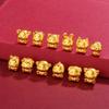 Plata Pura S999 Plata Dura 3D Doce Signos del Zodiaco Lujo Ligero Gama Alta Accesorios de Colgante para Pulsera DIY Año de Nacimiento para Mujeres