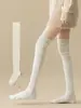 Calcetines hasta la rodilla para niños calcetines de verano finos de boca ancha calcetines de confinamiento para mujeres embarazadas calcetines largos de felpa a prueba de viento para muslos calcetines altos de algodón
