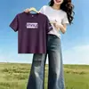 Comercio Exterior Transfronterizo Ropa para Mujer Tallas Grandes para Mamás, Nuevo Estilo de Verano, Corte Ajustado, Cuello Redondo, Diseño Elegante, Versátil Estampado de Manga Corta