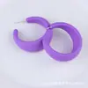 Pendientes de Anillo C Pintados a Mano con Textura Personalizada, Pendientes, Pendientes Exagerados de Colores Caramelo, Pendientes Acrílicos para Mujer