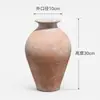 Macetas de Cerámica Estilo Wabi-Sabi, Adornos Decorativos Rojos Rústicos, Macetas de Cerámica Gruesa Vintage, Jarrón Cerámico Grande para Arreglo Floral en Mueble de TV de Entrada
