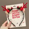 Diadema de Cabeza de Reno Navideña Linda Diadema de Disfraz Decoración de Astas para Niños Pinza para el Cabello Regalo Adorno para el Cabello de Niña Pequeña