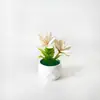 Simulação transfronteiriça 2 flores céu lótus rosa peônia grama planta de vaso de mesa decoração de casa mini planta de vaso ornamento atacado