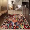 Alfombra de Entrada Estilo Retro Americano Transfronteriza, Felpudo Antideslizante y Resistente a Manchas Estilo Étnico, Felpudo Grande para Puerta de Entrada para Uso Doméstico