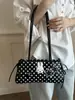2026 Nuevo Bolso Casual Versátil de Lunares Estilo Coreano Gran Capacidad Nicho Lindo Colgante de Estrella Bolso de Hombro