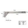 Vitrina encendido poste de escalera de acero inoxidable soporte de placa inclinada soporte de placa recta soporte de placa lateral de poste de escalera soporte de placa de estante pilar A accesorios de estante