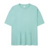 Playera de 230g con Logo, de Verano de Manga Corta para Hombre y Mujer, Cuello Redondo de Algodón Puro Acanalado de Color Sólido Caqui, Camiseta Interior Personalizada de Manga Corta