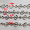 Cadena de aleación con incrustaciones de diamantes de imitación, ideal para hacer joyas, bolsos, zapatos y accesorios, con código chapado, venta al por mayor.