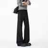 Calça Flare Estilo Americano para Homens, Marca Tendência, Nova Coleção de Primavera, Caimento Solto, Fluido, Emagrecimento, Calça Longa Casual