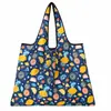 Bolsa de Compras Plegable con Estampado de Leopardo Personalizada, Nueva Bolsa Ecológica de Almacenamiento Transfronteriza, Bolsa Tote de Gran Capacidad para Supermercado
