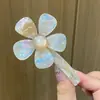 Pasador Floral Estilo Coreano, Pinza para el Cabello Colorida y Sencilla, Pinza de Pato Elegante y de Gama Alta para Flequillo, Accesorio Versátil para el Cabello para Mujeres