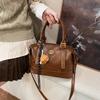Bolsas de Mano de Color Puro con Textura para Mujer 2025 Otoño e Invierno Nuevo Estilo Estilo Extranjero Tendencia Bolso de Hombro Estilo Extranjero Ropa de Trabajo Cruzado