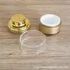 Botella de crema BB dorada de doble capa con prensado al vacío de 50 g Botella de crema al vacío acrílica para crema de esencia nueva de 30 g