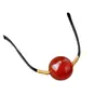Estilo Xiaohongshu Feijão Vermelho Ágata Vermelha Natural Pulseira Contas Cordão de Casal Colar Corda de Mão Pingente