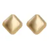 Textura cepillada mate Estilo de lujo ligero Artístico Retro Dorado Geométrico Sensación de alta gama Pendientes de la Fábrica de Joyería Yiwu