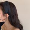 Elegante Retro Cor Sólida Cetim Arco de Cabelo Aba Larga Antiderrapante Headband Novo Estilo Outgoing All-match Internet Celebridade Headband Grampo de Cabelo Headwear