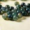 Ágata cristalina de moda, hierba acuática, calcedonia, cuentas redondas, ágata alga, cuentas sueltas, productos semiacabados, fabricantes al por mayor