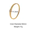 Pulsera Minimalista de Alto Nivel con Broche Transfronterizo Acero de Titanio Chapado en Oro No se Desvanece Estilo Nicho Personalizado Pulsera de Acero Inoxidable para Mujer