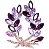 Broche Estilo Coreano y Japonés para Mujer, Nuevo Broche de Espiga de Trigo con Cristal Azul Blazer, Accesorio Versátil y Elegante para Abrigo al por Mayor