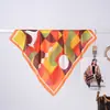 Pañuelo Cuadrado Retro Estilo Old Money de 70 cm, Dos Colores, Doble Cara, Estilo Griego Mediterráneo, Pañuelo Decorativo Pequeño de Seda Versátil
