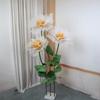 Gran simulación de gasa para decoración de ventanas, escenario de flores, diseño de actividades, decoración de jardín, simulación de flores grandes, traje al por mayor