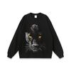 Marca de moda de rua americana estampada lavagem pesada distressed camiseta de manga curta para homens e mulheres vibe preguiçoso estilo solto meia manga tee