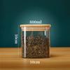 Frascos de Vidrio de Alto Borosilicato en Stock, Frascos Sellados, Frascos para Té con Tapas, Frascos de Vidrio con Tapa de Bambú, Frascos Sellados para Cocina