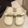 Pantuflas Planas de Punta Cerrada Modernas y Elegantes para Mujer, Sandalias Casuales de Verano Estilo Hada Perezoso para Exterior y Playa para Mujer