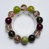 [Rocío Rojo Heixi] Pulsera de Cristal Xiuyu Natural para Mujer Fácil de Combinar Cristal Té Cristal Blanco Agua Pulsera Al por Mayor