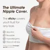 Mais Vendidos da Rede Toda Coberturas de Mamilo de Silicone Estado Sólido com Adesivo Autoadesivo Anti-Exposição Anti-Amassado Invisíveis Sem Costura Finas Cor Pura Adesivos para Seios