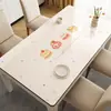 Jogo Americano Minimalista para Mesa de Jantar, Impermeável, à Prova de Óleo, Lavável, Resistente ao Calor, Toalha de Mesa, Cor Creme, Protetor de Mesa de Centro de PVC de Alta Qualidade