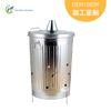 Incinerador de Hierro Galvanizado con Tapa 75L Barril Incinerador de Metal Redondo Contenedor de Basura de Hierro para Exterior Incinerador de Hojas